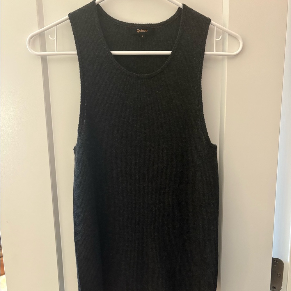 Quince Featherweight Cashmere Ribbed Tank